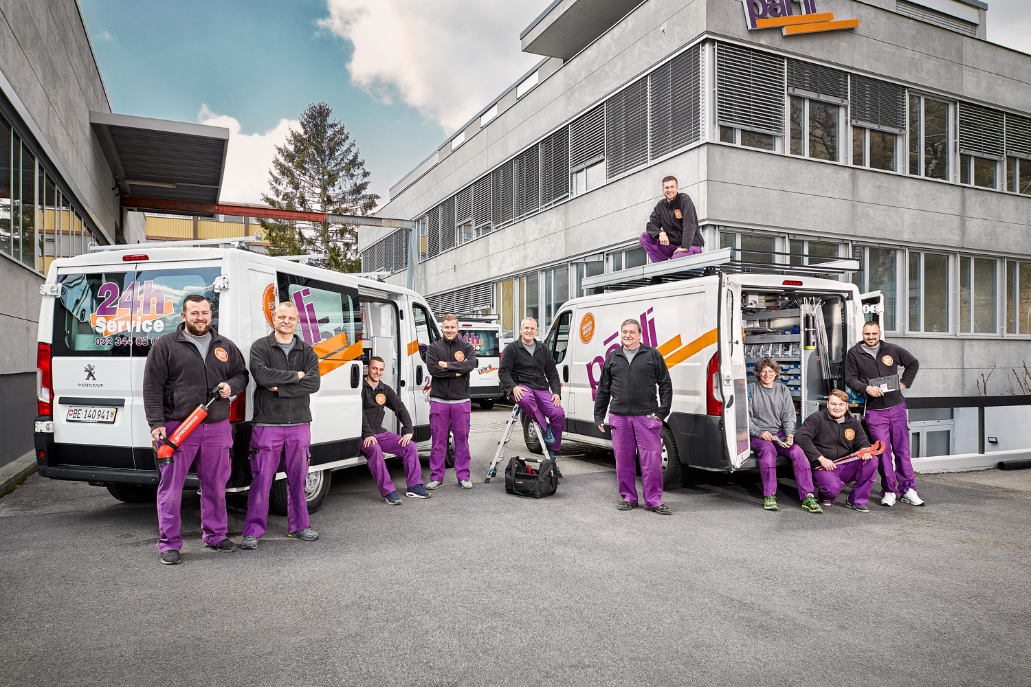 Gruppenbild Servicemonteure